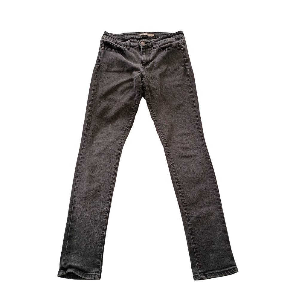 Levi's 711 Skinny Jeans‎ Charcoal Gray Stretch Denim WaterLess Size 27x29